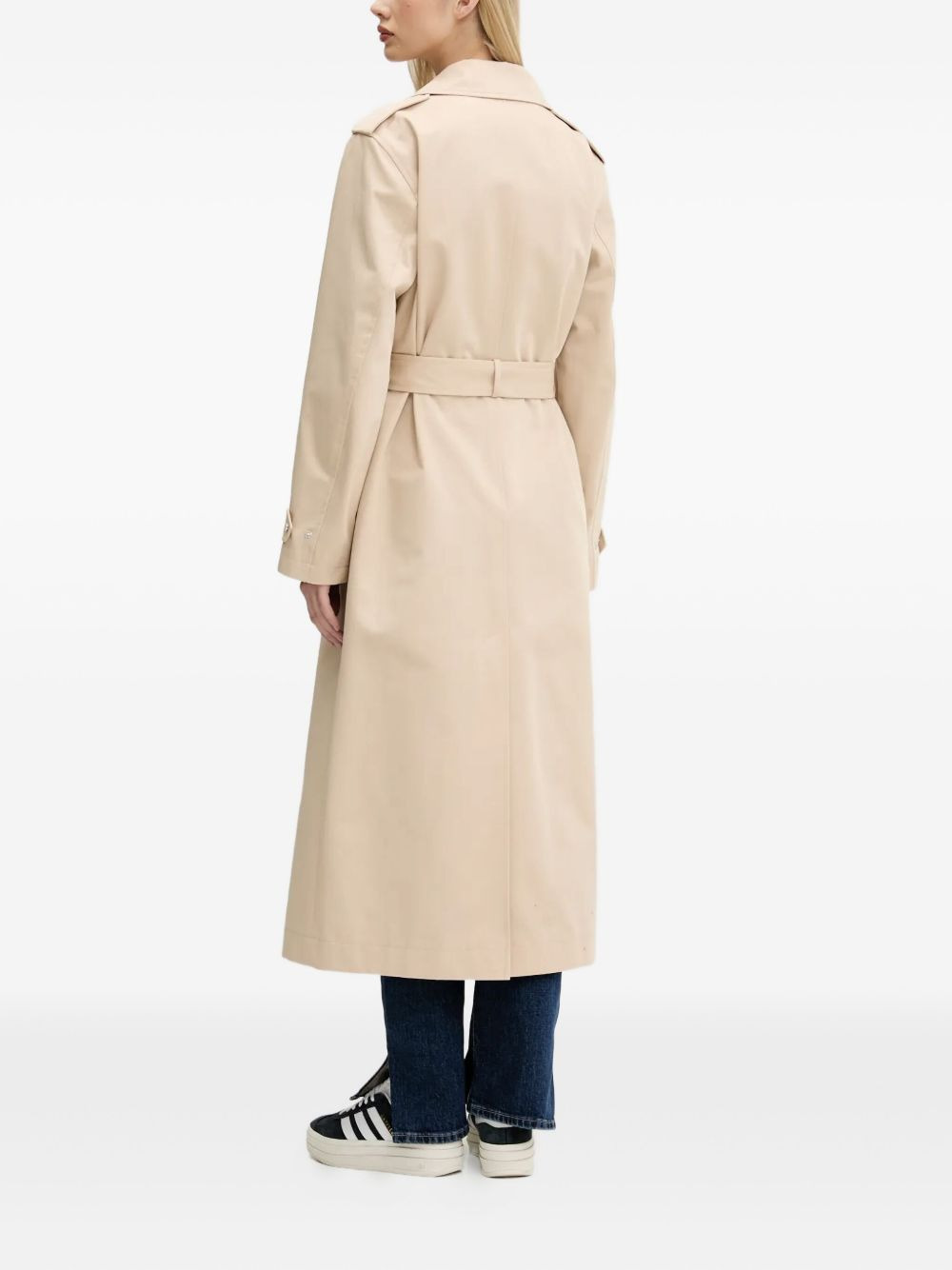 belted zip-front coat - 3