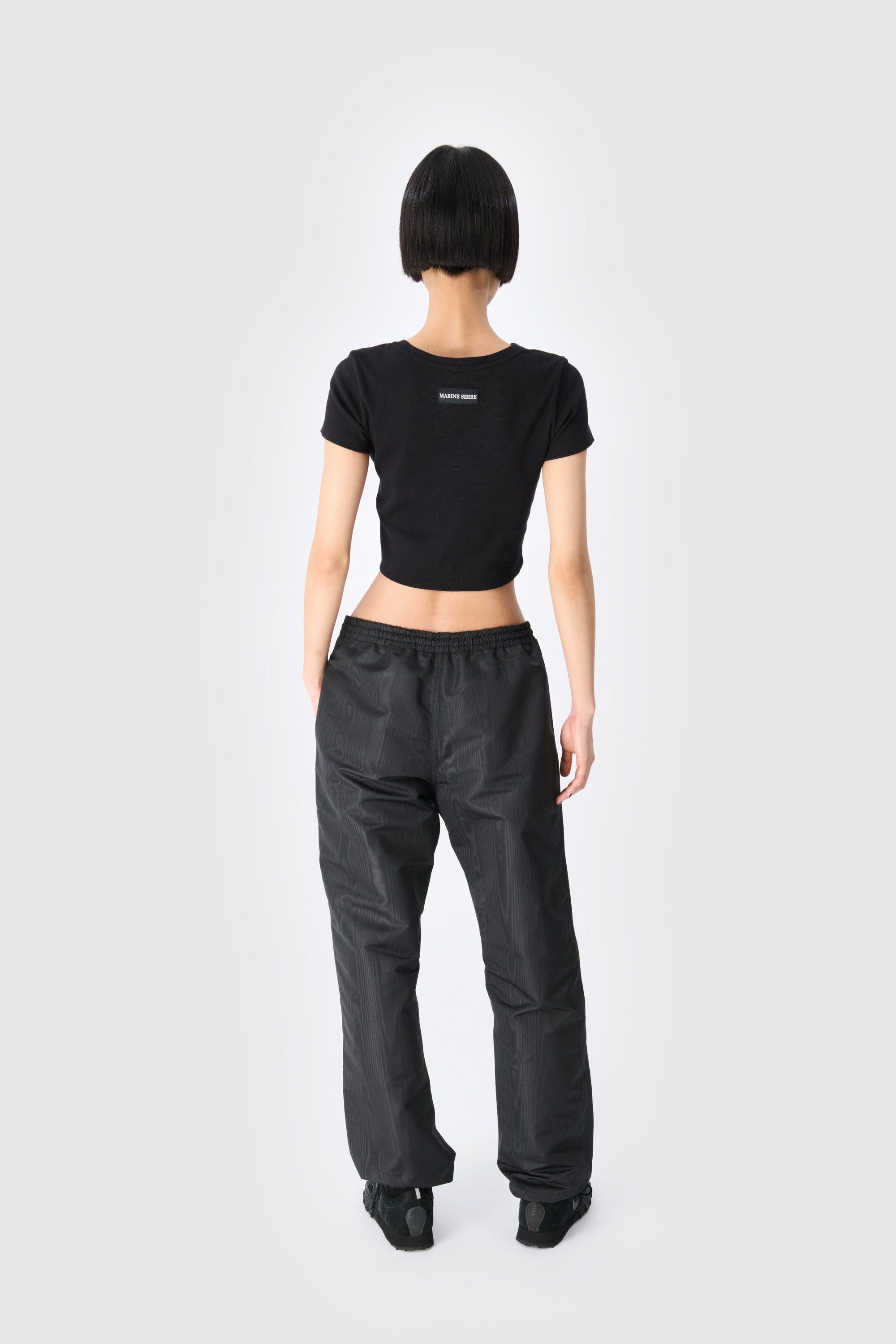 Moon Logo Ribbed Jersey Cut-Out T-Shirt - 3
