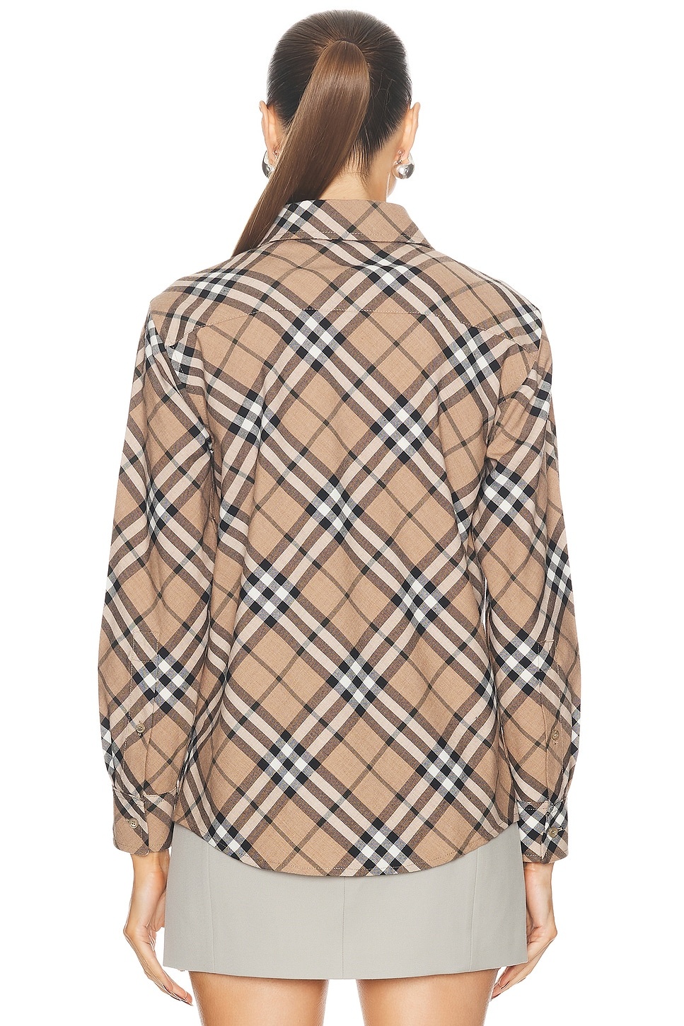 Burberry Button Up Top forward REVERSIBLE