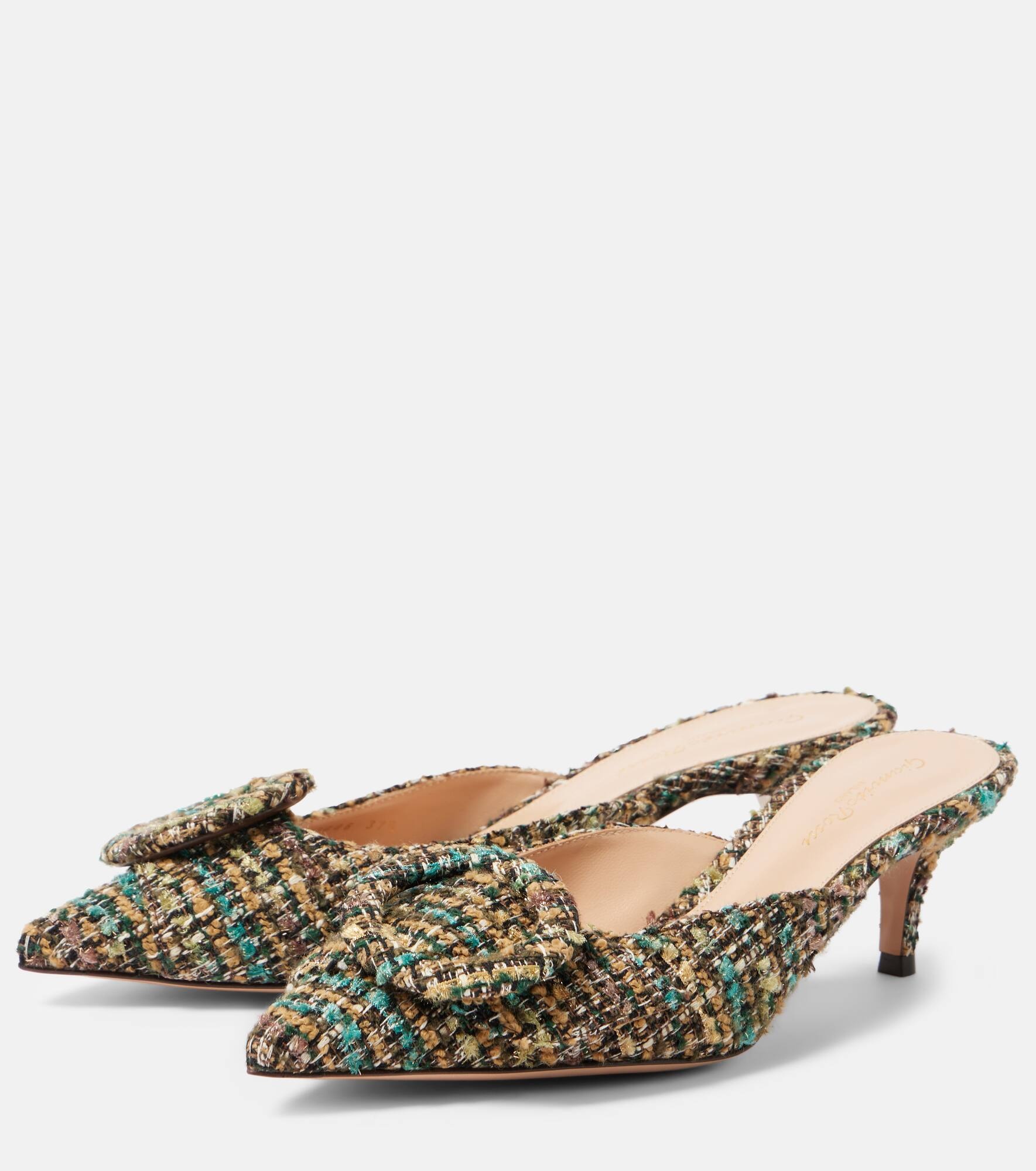 Portofino 55 tweed mules - 5