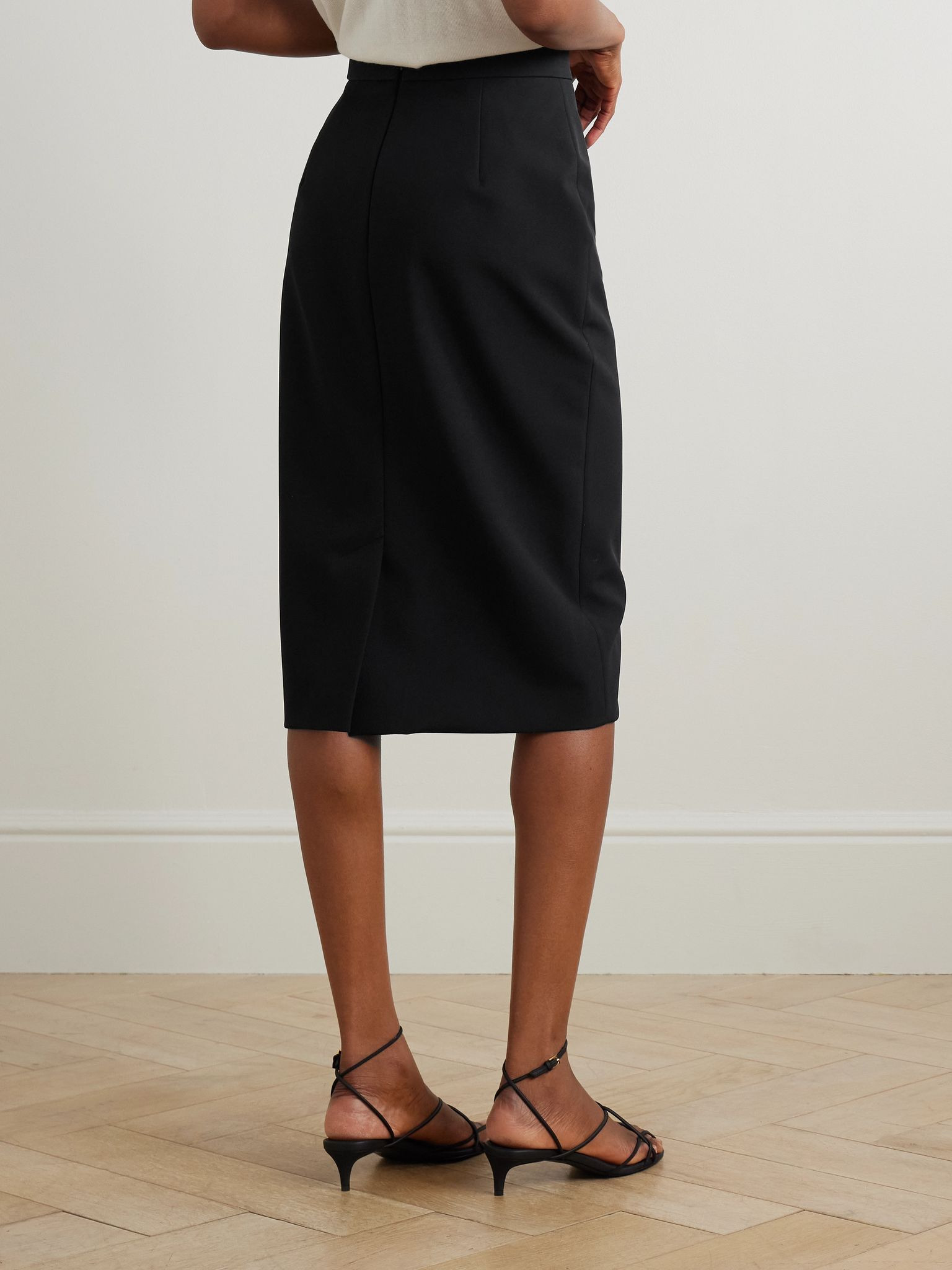 Flash woven midi skirt Black - 3