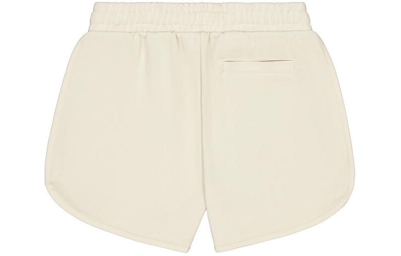 (WMNS) New Balance High-Rise Shorts With Placement Brand Logo 'Beige' AWS41336-BE - 2