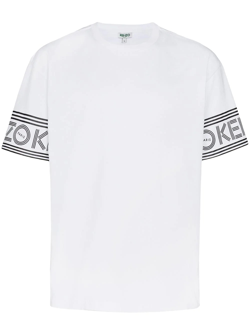 logo print sleeve T-shirt - 1