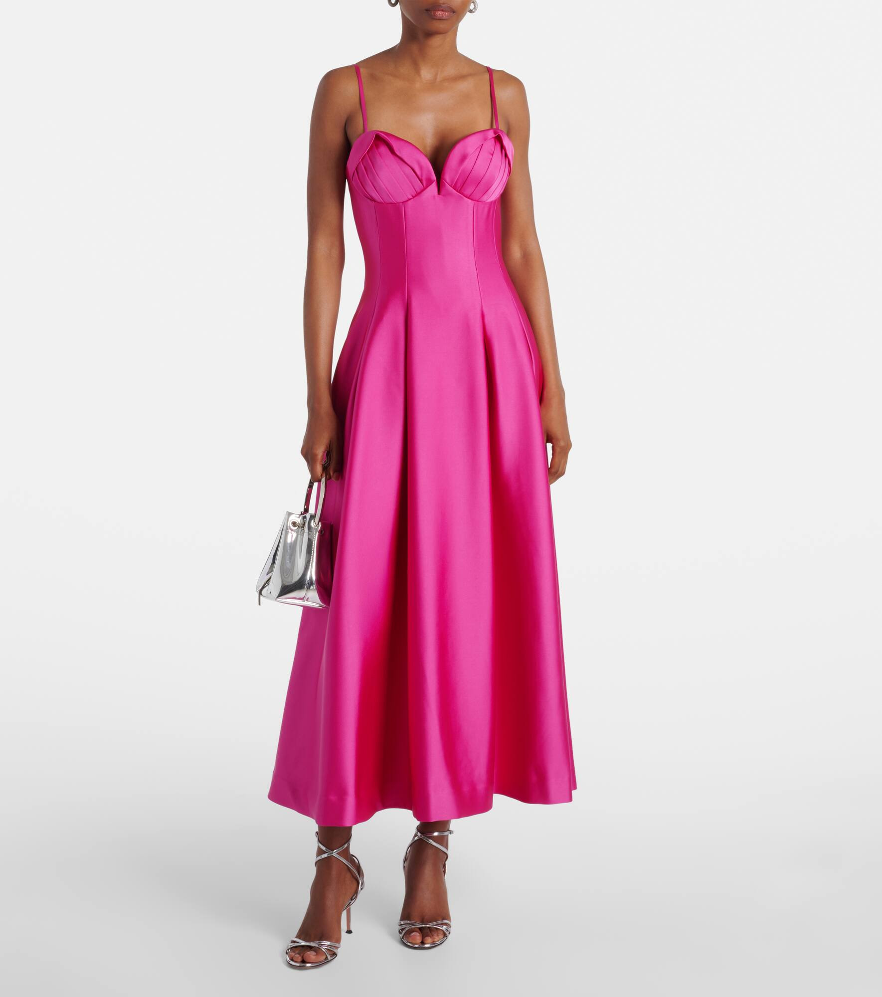 Saskia pleated satin maxi dress - 2
