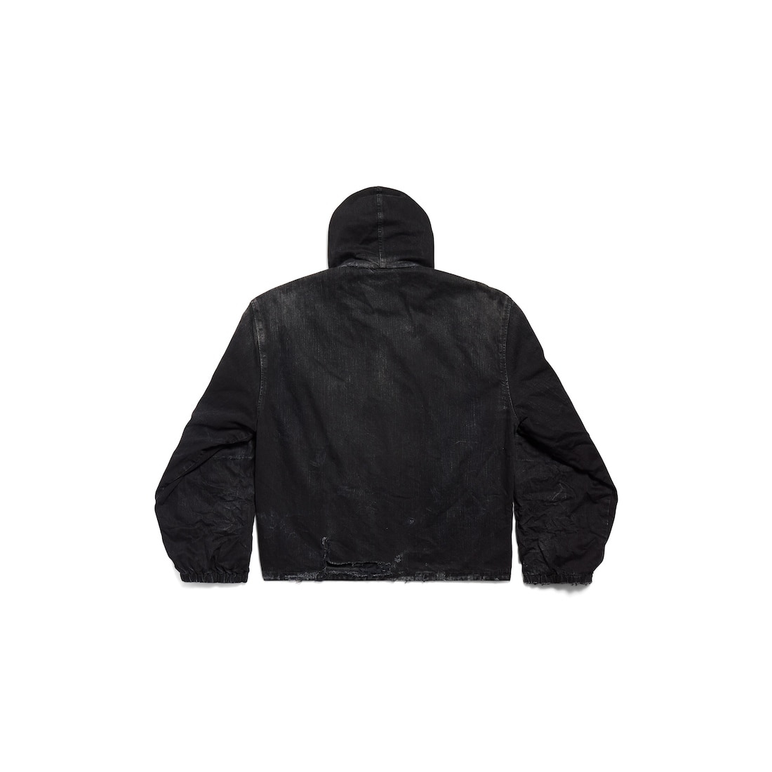 Men's Hooded Workwear Jacket in Black - 6