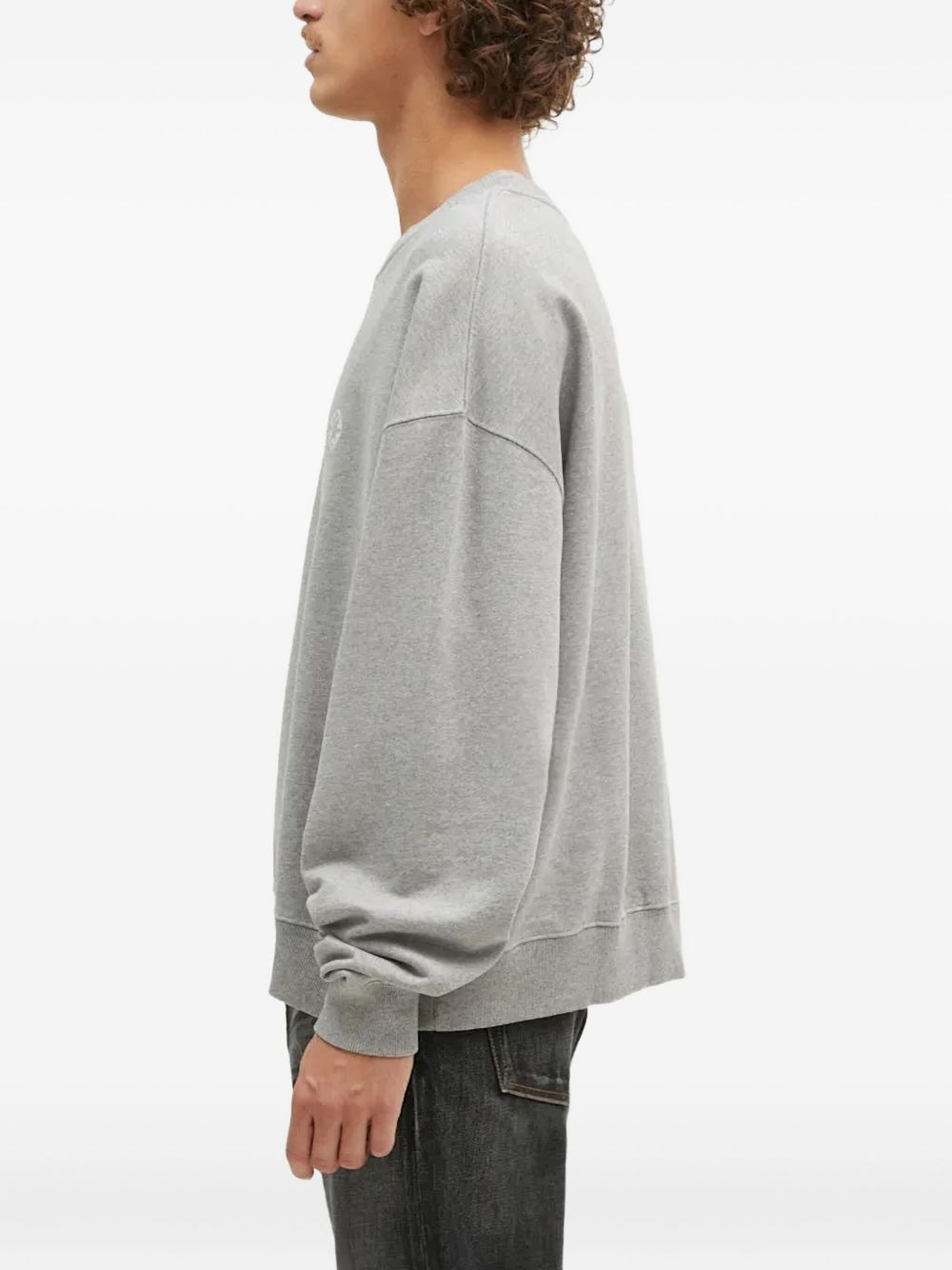 embroidered crew neck sweatshirt - 2