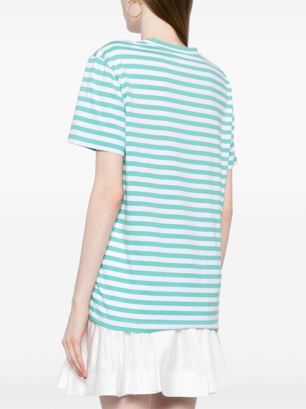 striped logo-print T-shirt - 4