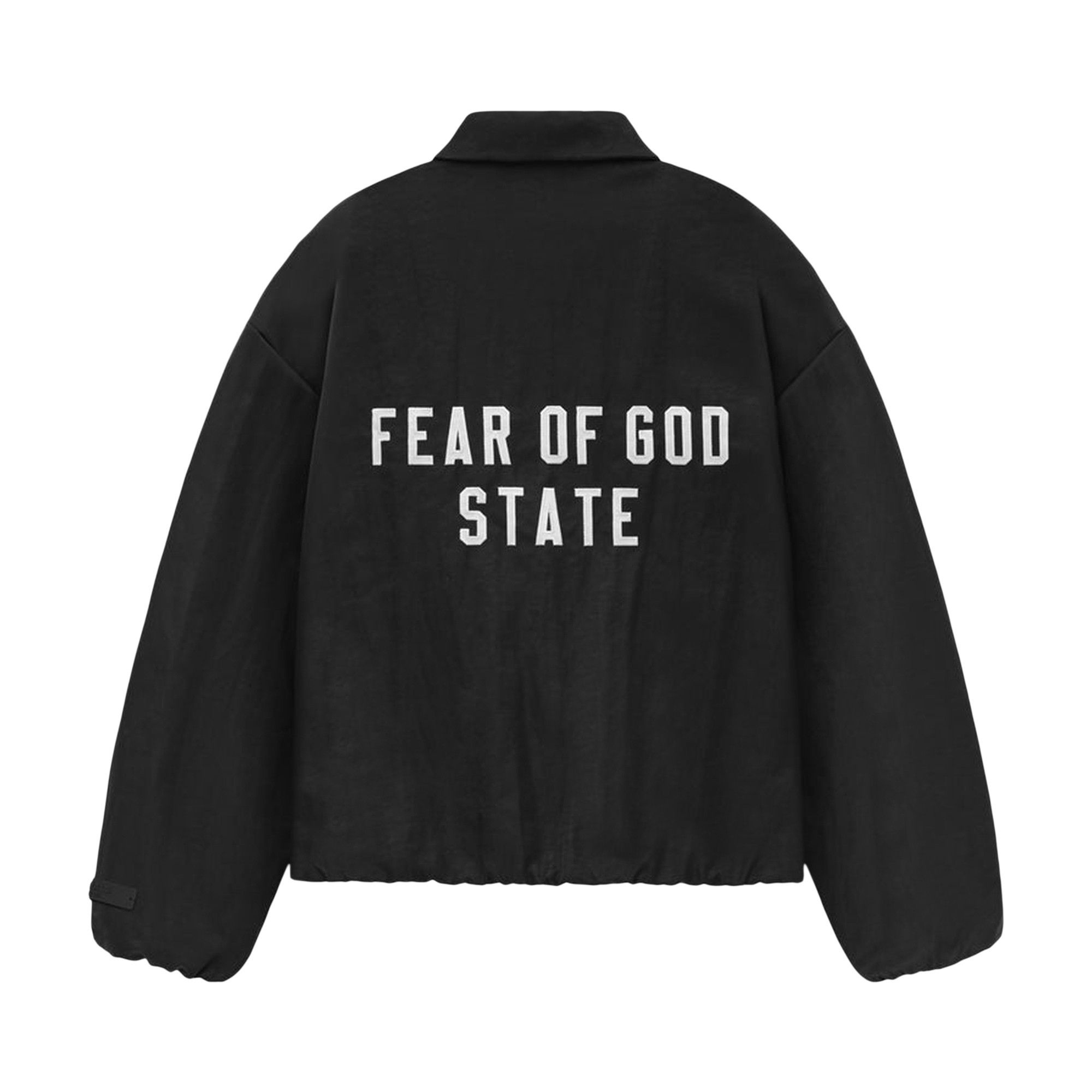 Fear of God Essentials Textured Nylon Trucker Jacket 'Black' - 2
