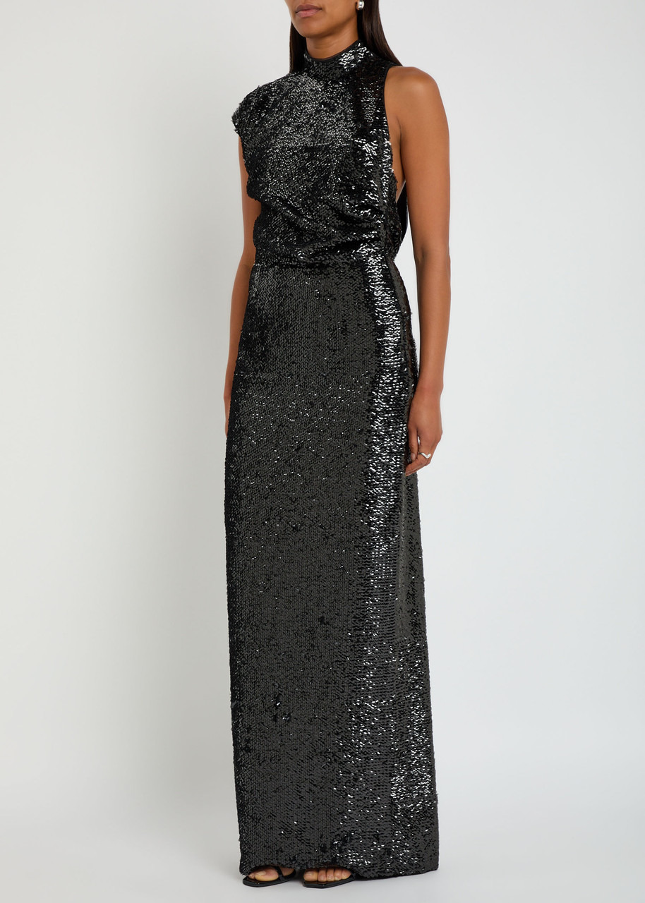 Emilia Wickstead Conlan Asymmetric Sequin Gown - 2