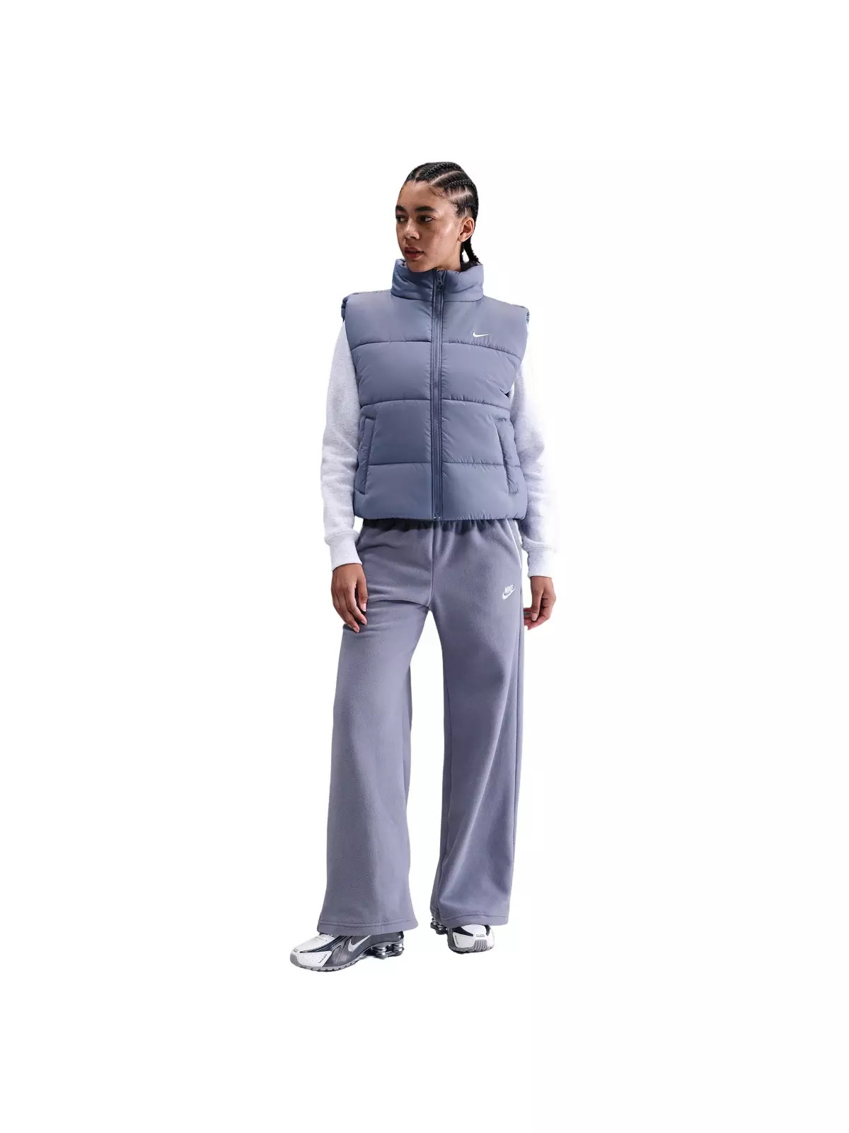 Women's Sportswear Classic Puffer Therma-FIT Loose Vest -Indigo - 4