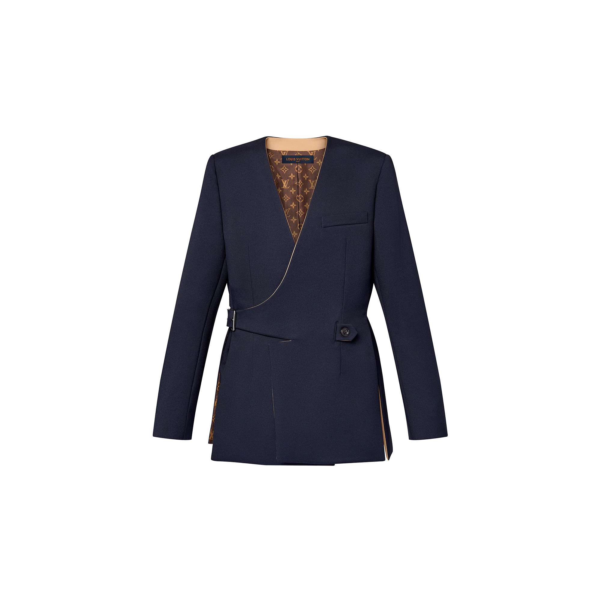 Technical Gabardine Wrap Blazer - 1