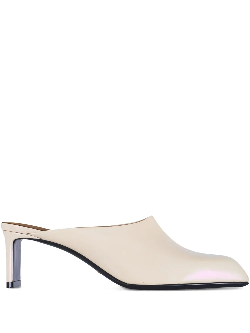 leather heeled mules - 1