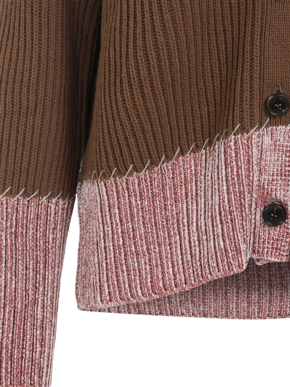 ribbed v-neck cardigan - 4