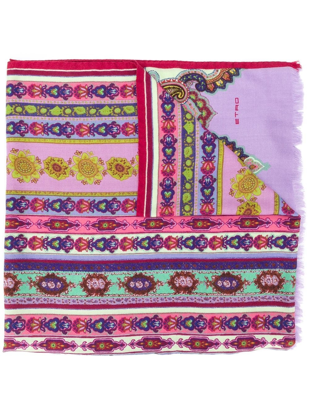 paisley print scarf - 1