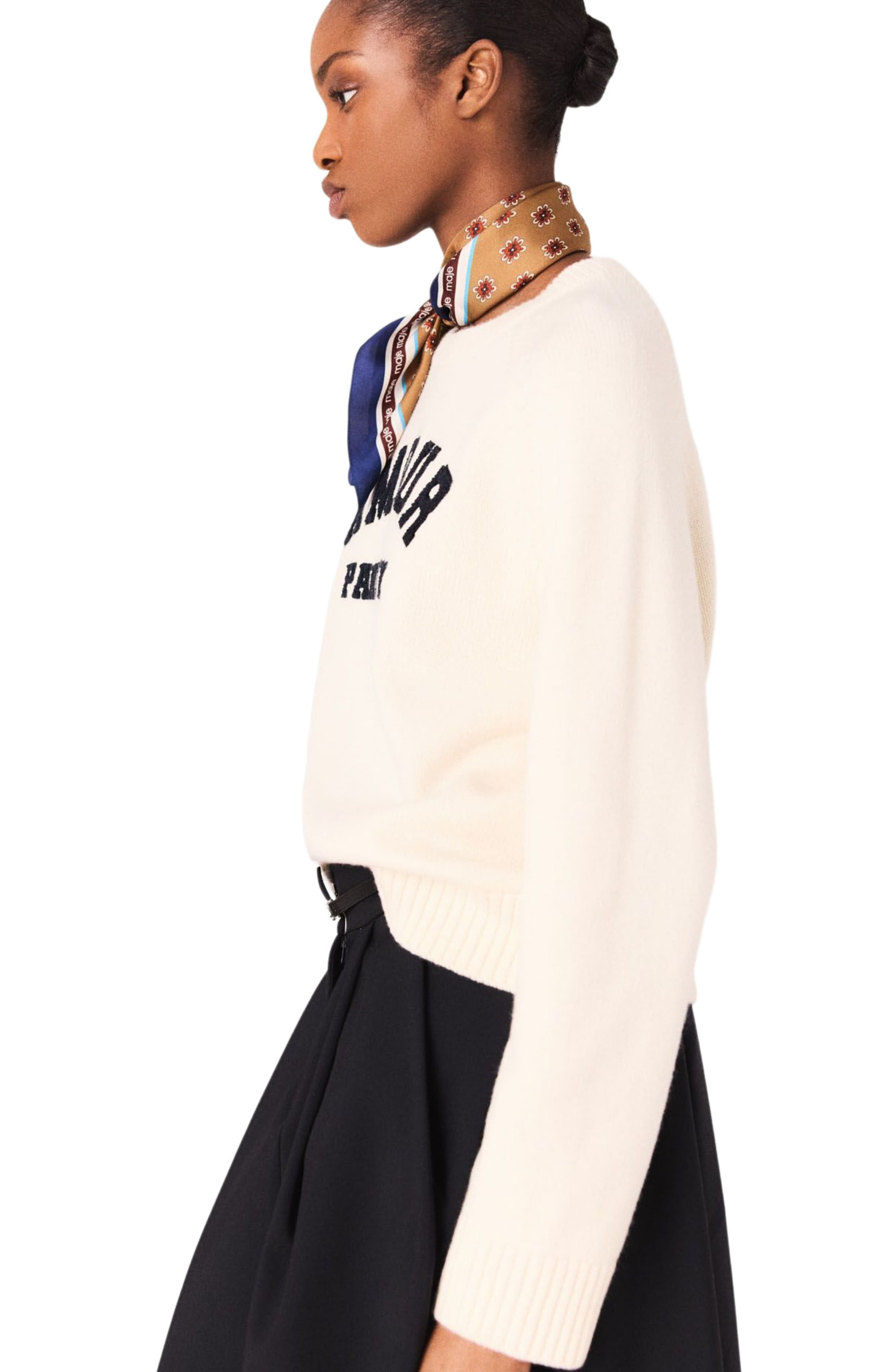 maje Rib knit sweater in Ecru at Nordstrom - 2