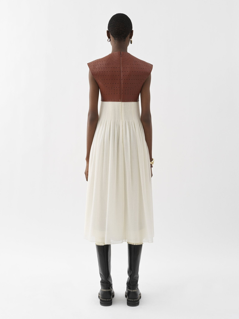 BI-MATERIAL MIDI DRESS 4