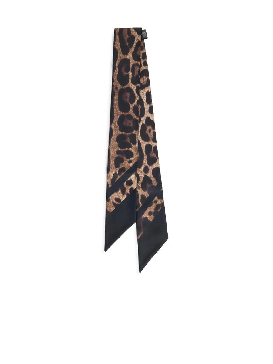 Dolce & Gabbana Leo Print Silk Bandeau - 1