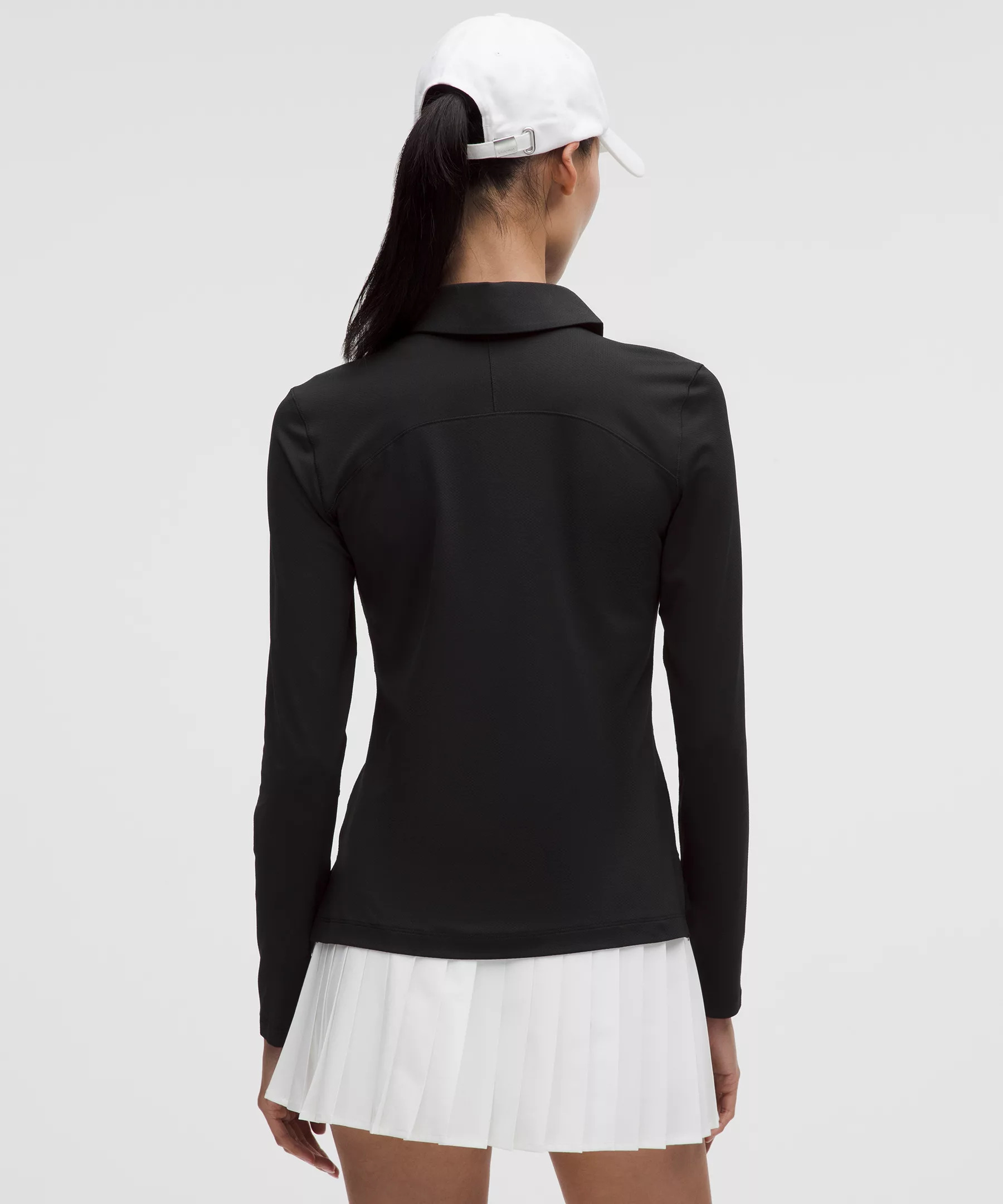 Quick-Dry Long-Sleeve Polo Shirt *Straight Hem - 3