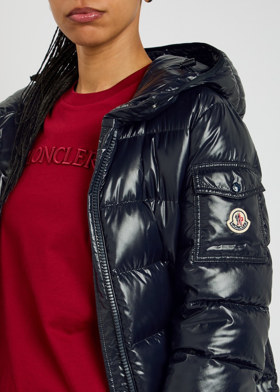Moncler Courcelles Glossed Shell Parka Coat - 5