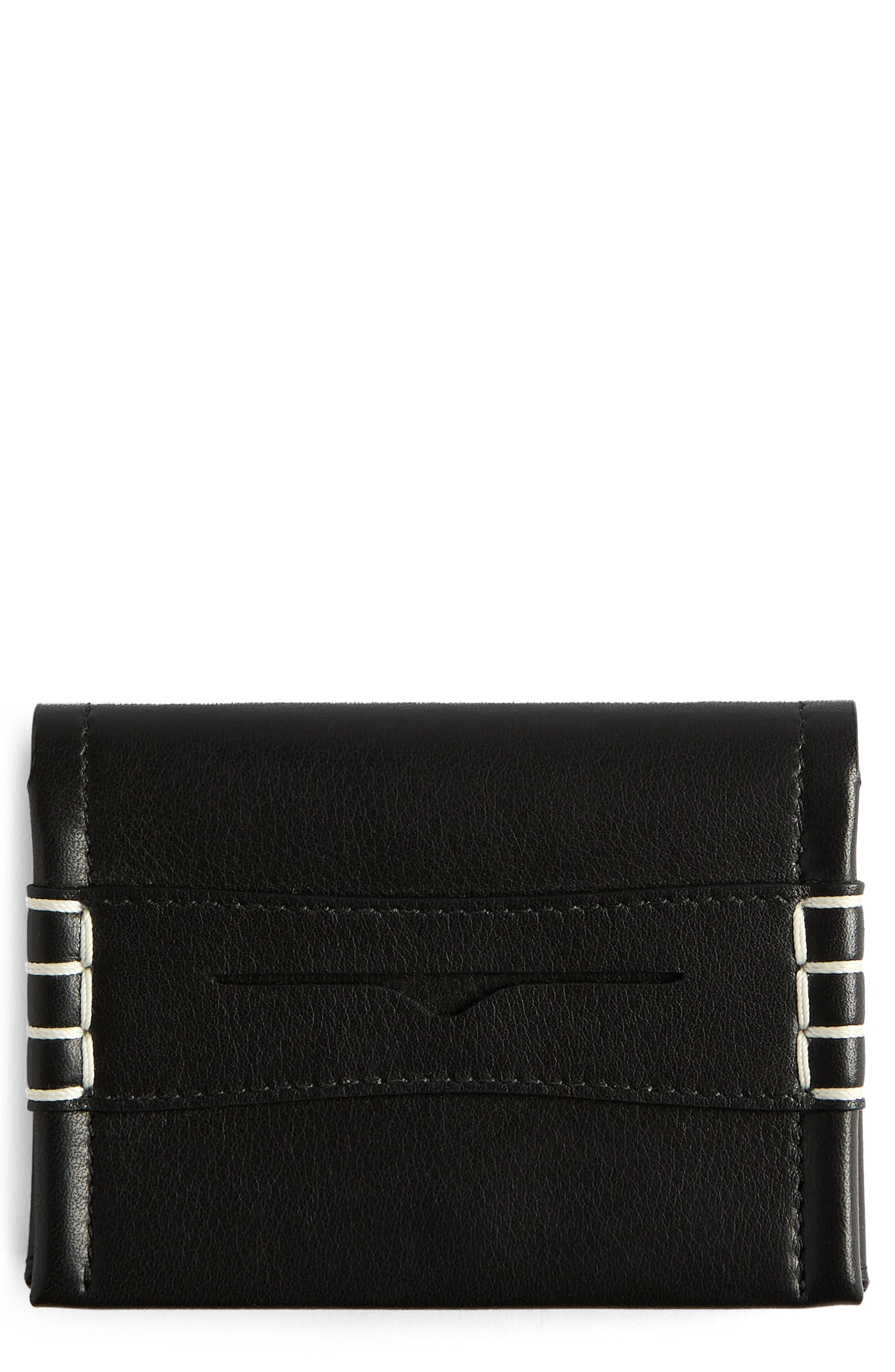JW Anderson Loafer Leather Bifold Card Holder in Black at Nordstrom - 1