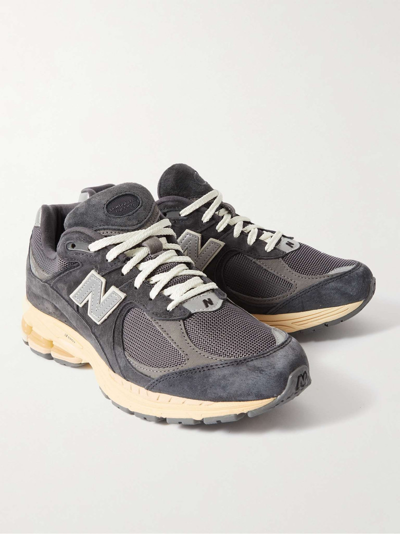 2002R Leather-Trimmed Suede and Mesh Sneakers 4