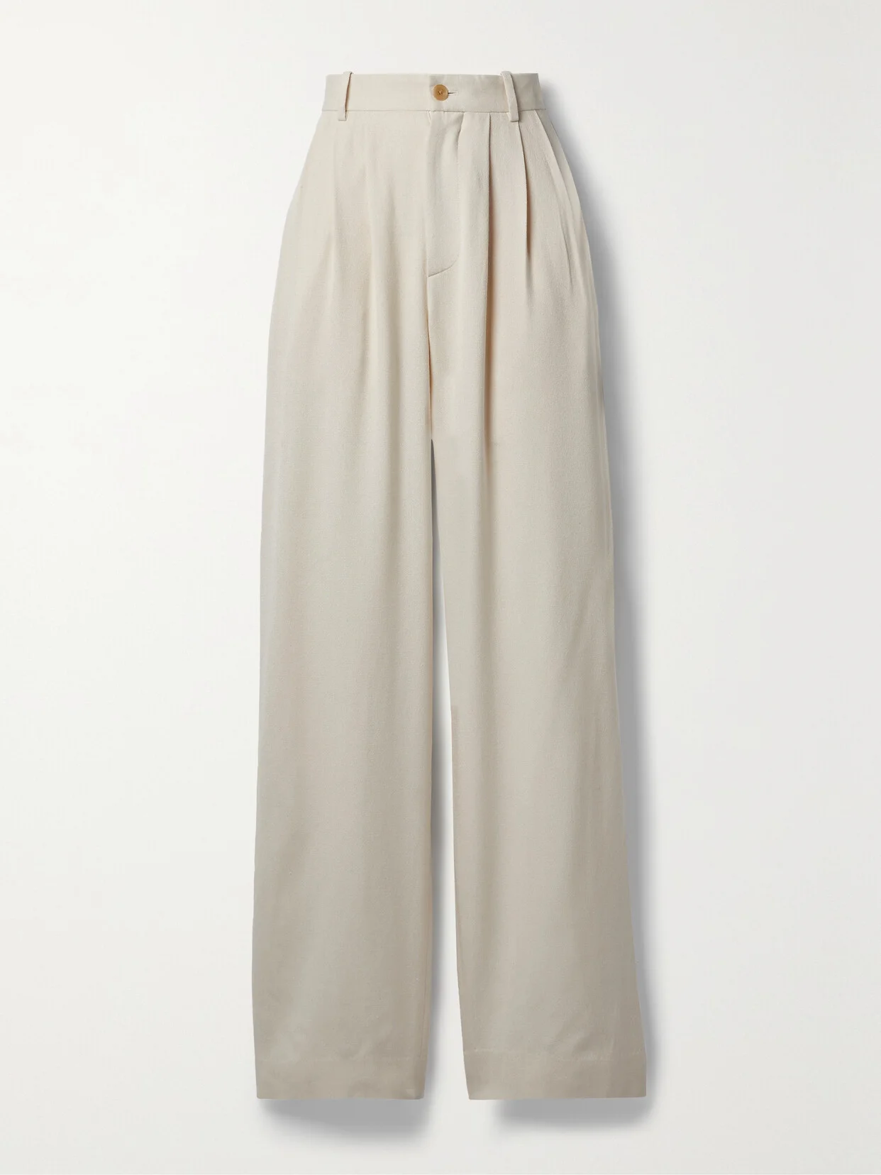 Rufos Pleated Cotton Wide-leg Pants - 1