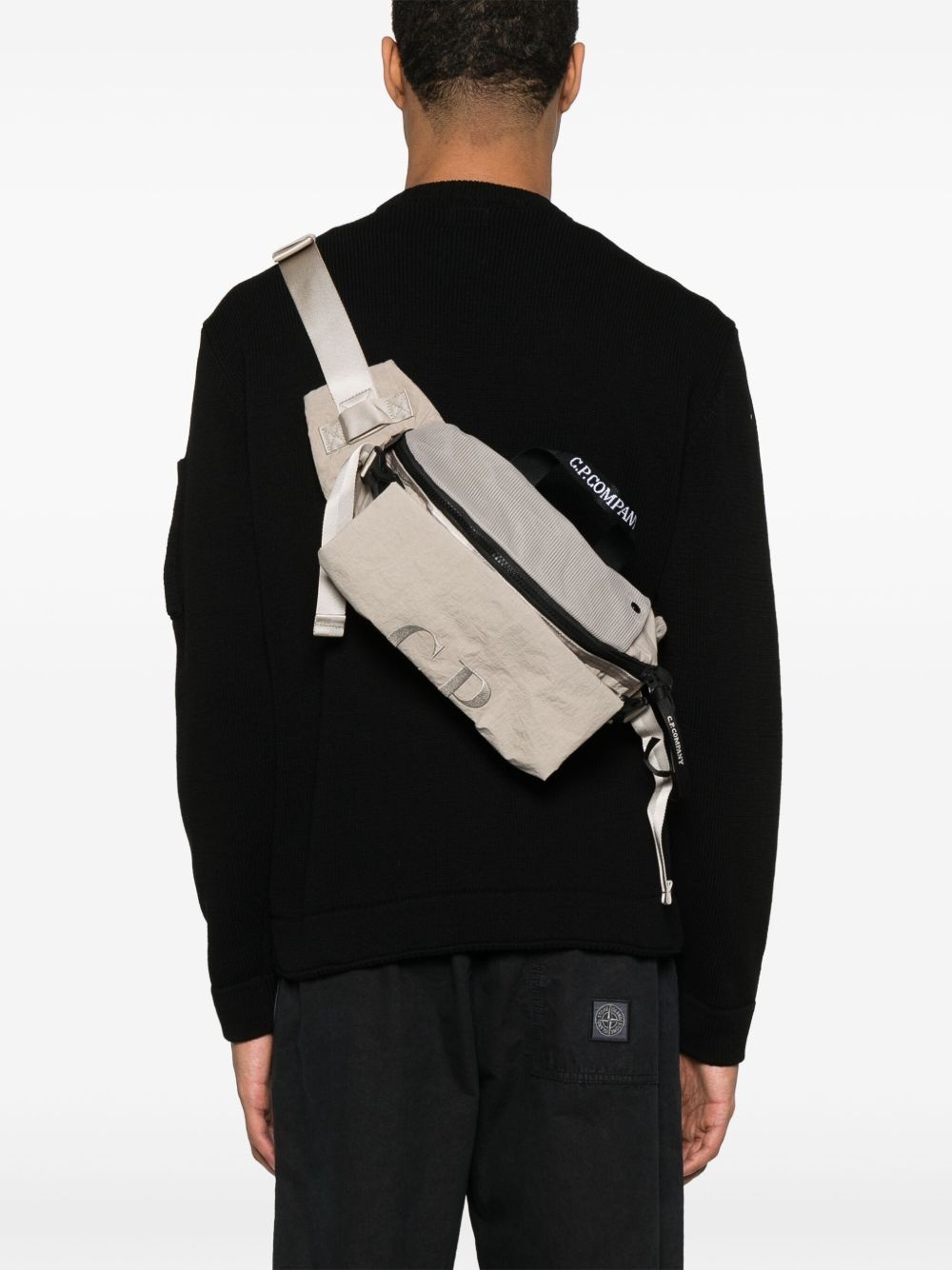 logo-embroidered belt bag - 2