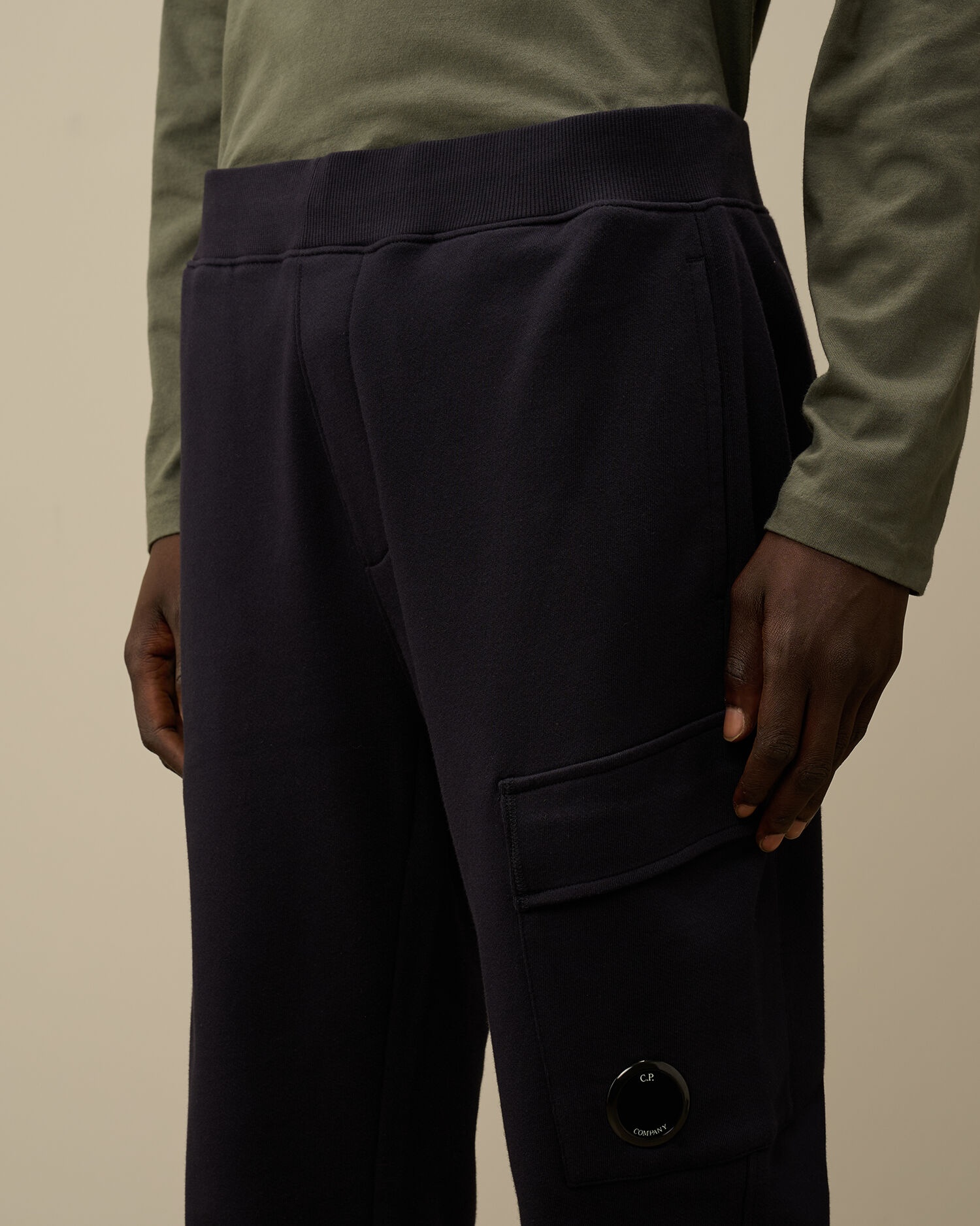 Diagonal Raised Fleece Cargo Sweatpants - 4