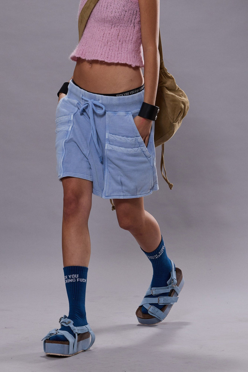 R13 LAYERED POCKET SWEATSHORT outlook