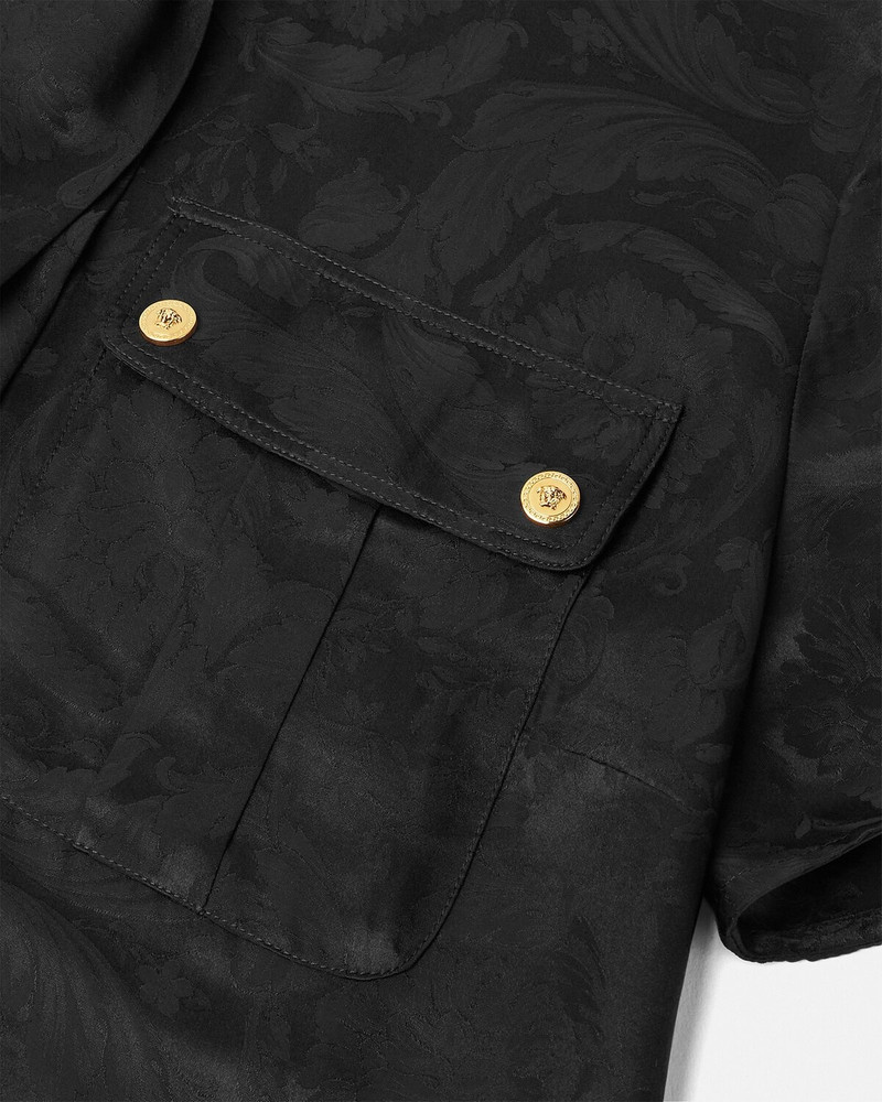 Barocco Lavallière Pleated Mini Dress 4