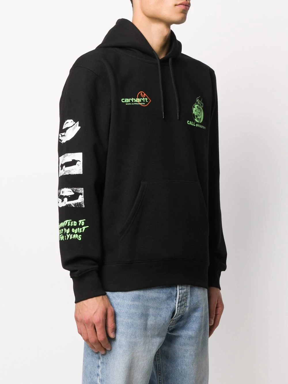 graphic print hoodie - 3