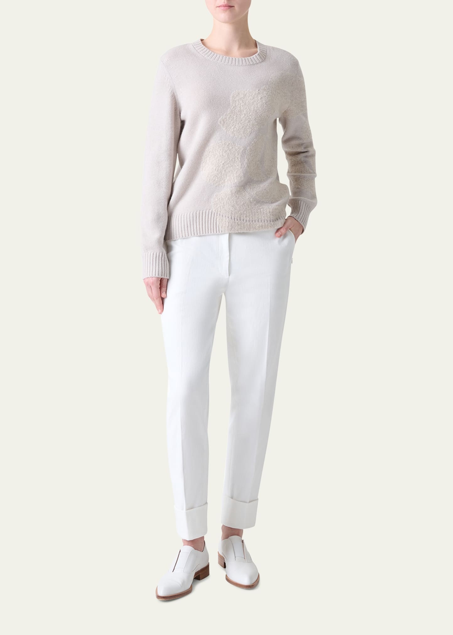 Anemone Boucle Cashmere-Silk Knit Sweater - 2