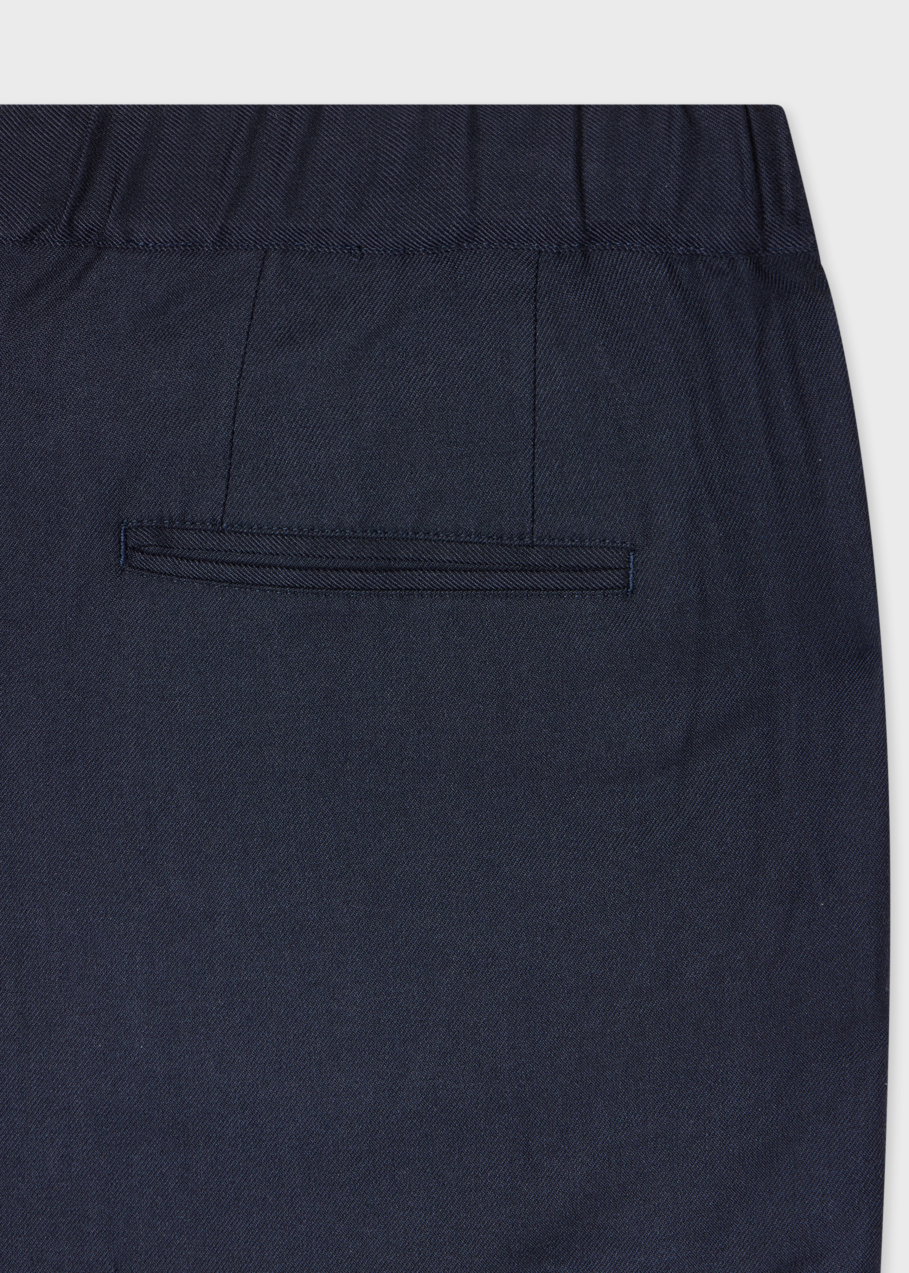 Navy Modal-Cotton Elasticated Waist Trousers - 2