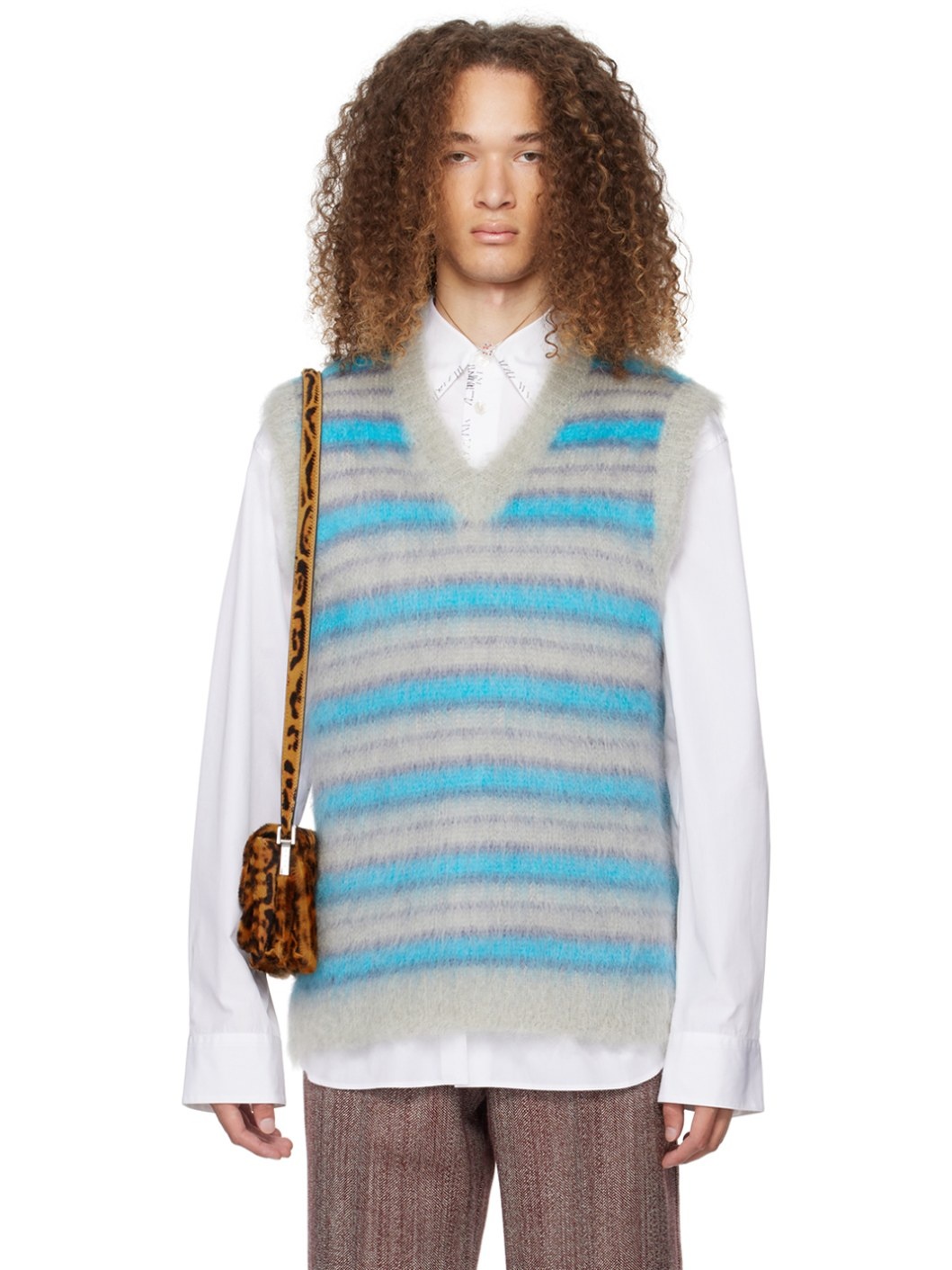 Gray Striped Vest - 1