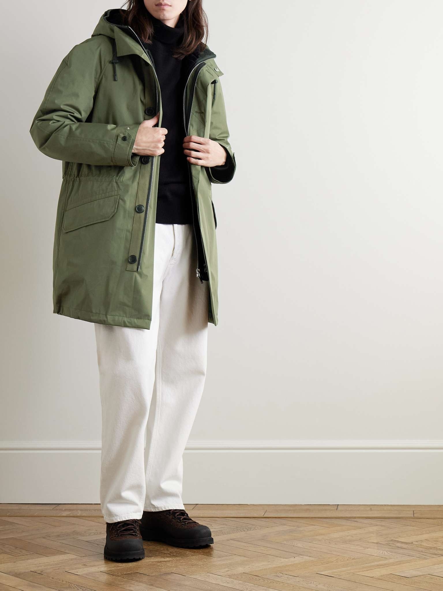 Cotton-Blend Twill Parka with Detachable Shearling Liner - 2