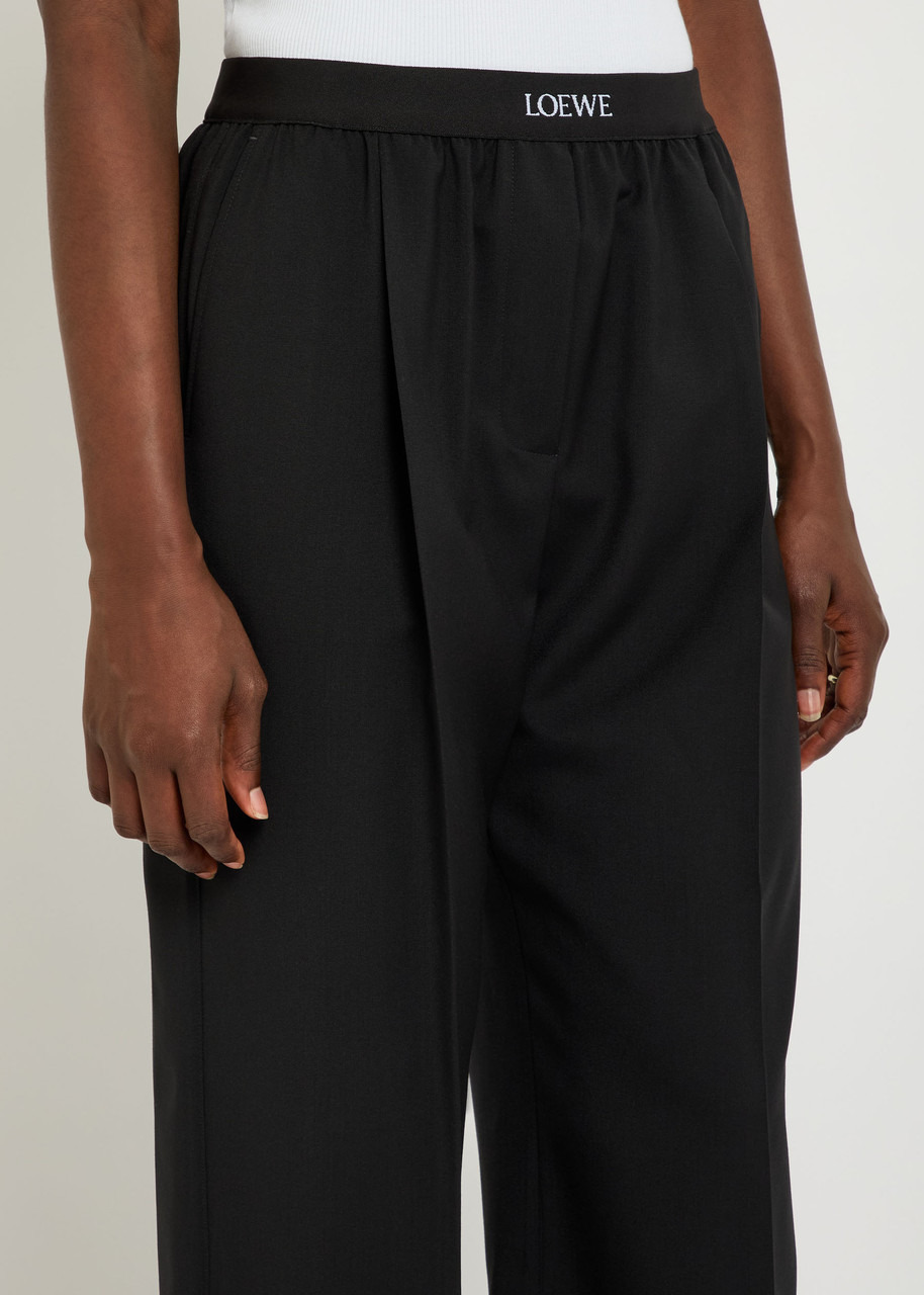 Loewe Logo Wool Trousers - 5