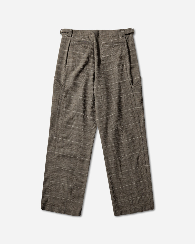 Kiko Kostadinov Men's Andras Formal Trousers Taupe Check outlook