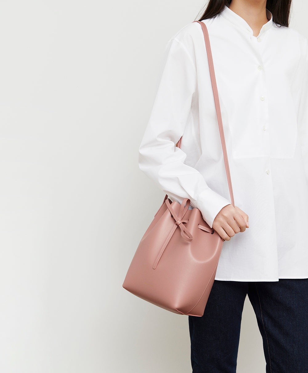 VEGAN APPLE LEATHER BUCKET BAG - 2
