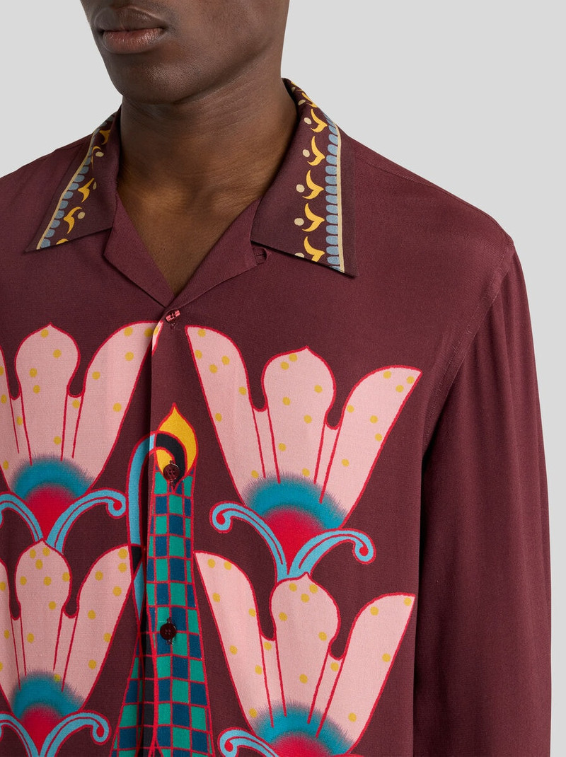 Etro SILK SHIRT WITH PLACED PRINT outlook