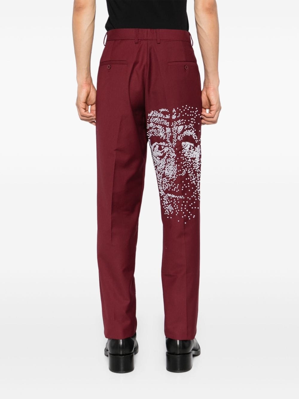 embellished-faces trousers - 4