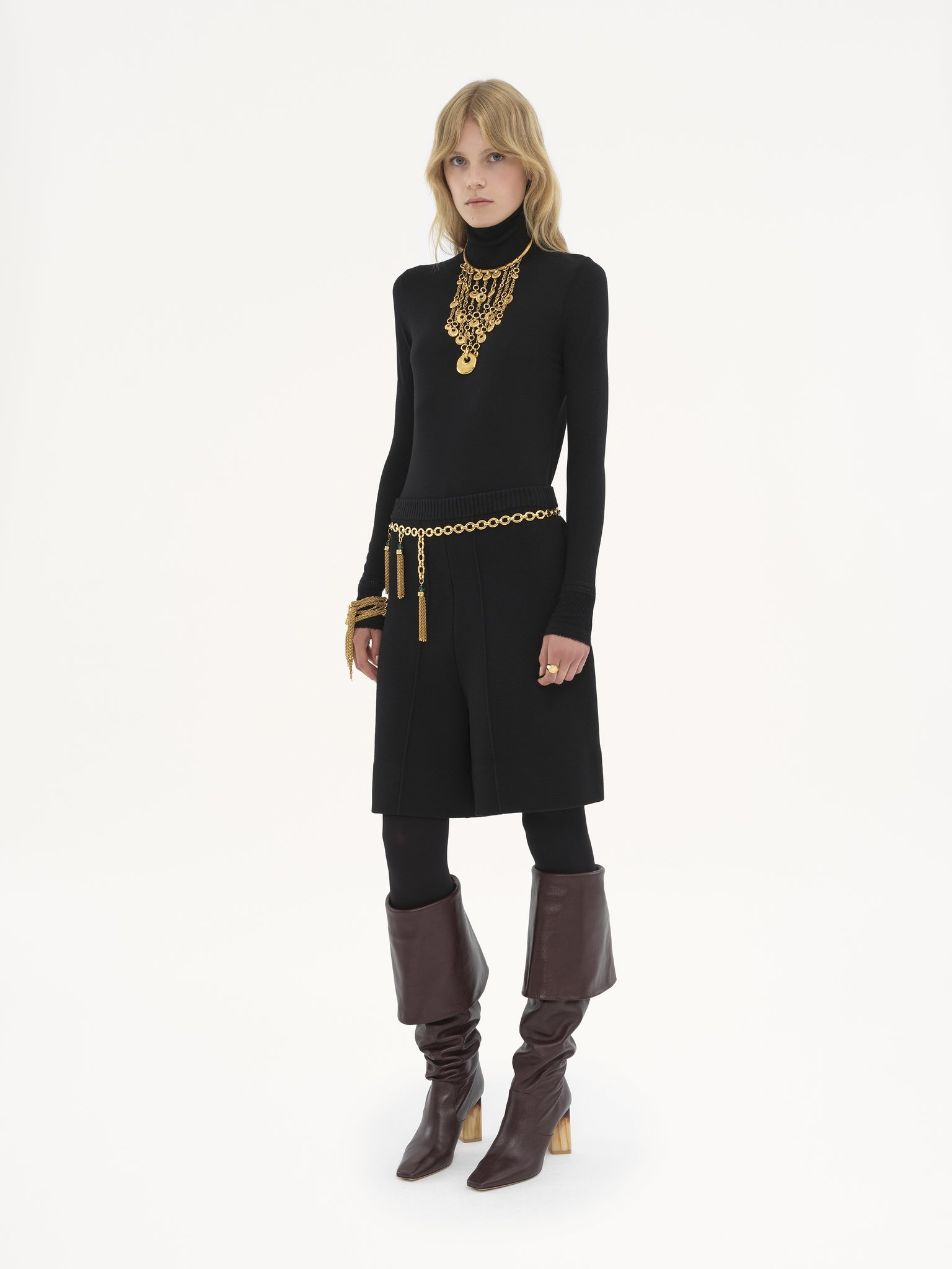 FITTED TURTLENECK IN WOOL KNIT - 3