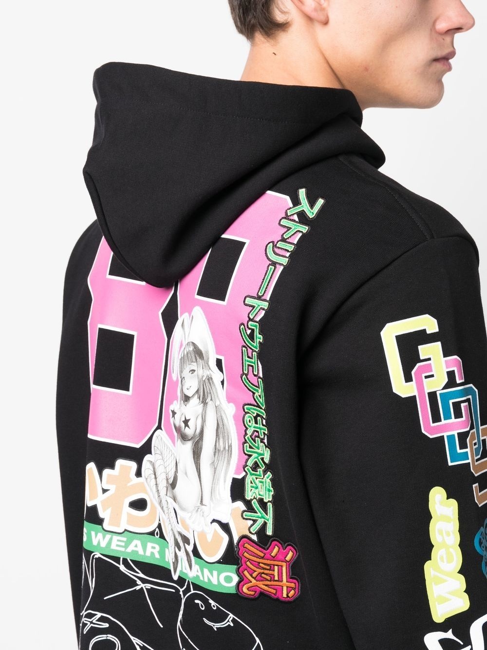 logo-print drawstring hoodie - 5