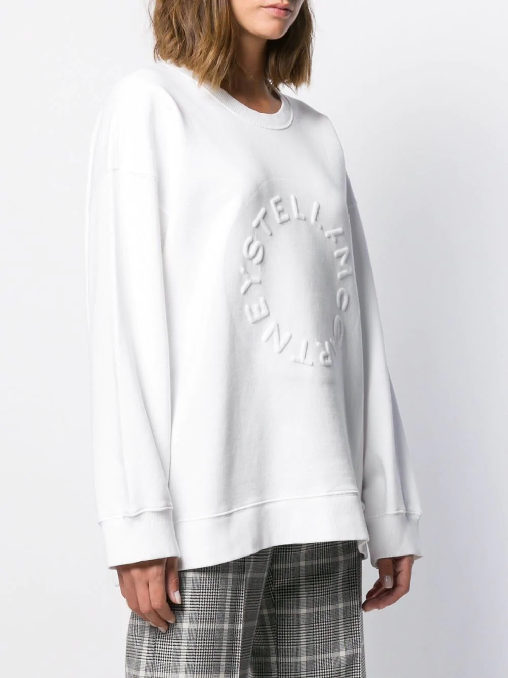 embossed logo sweatshirt - 3