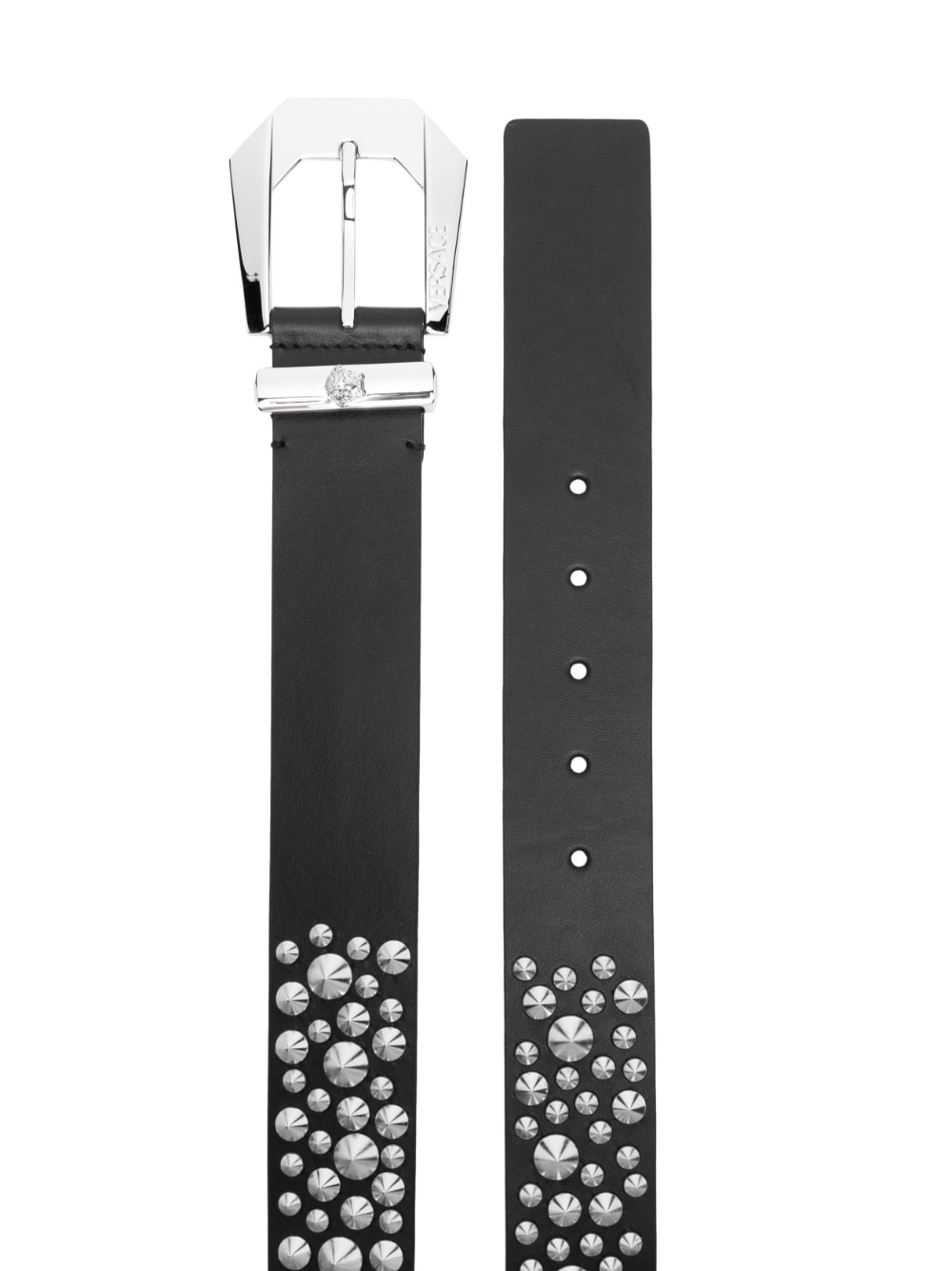 Medusa studded leather belt - 2