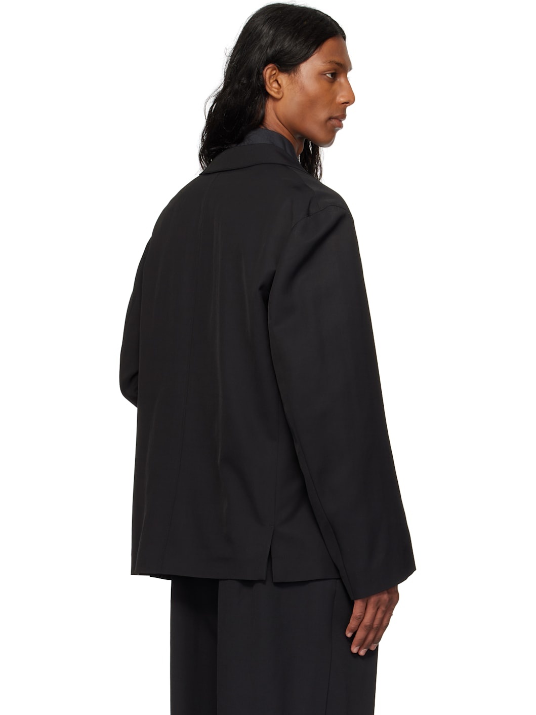 Black Tailored Shirt Jacket - 3