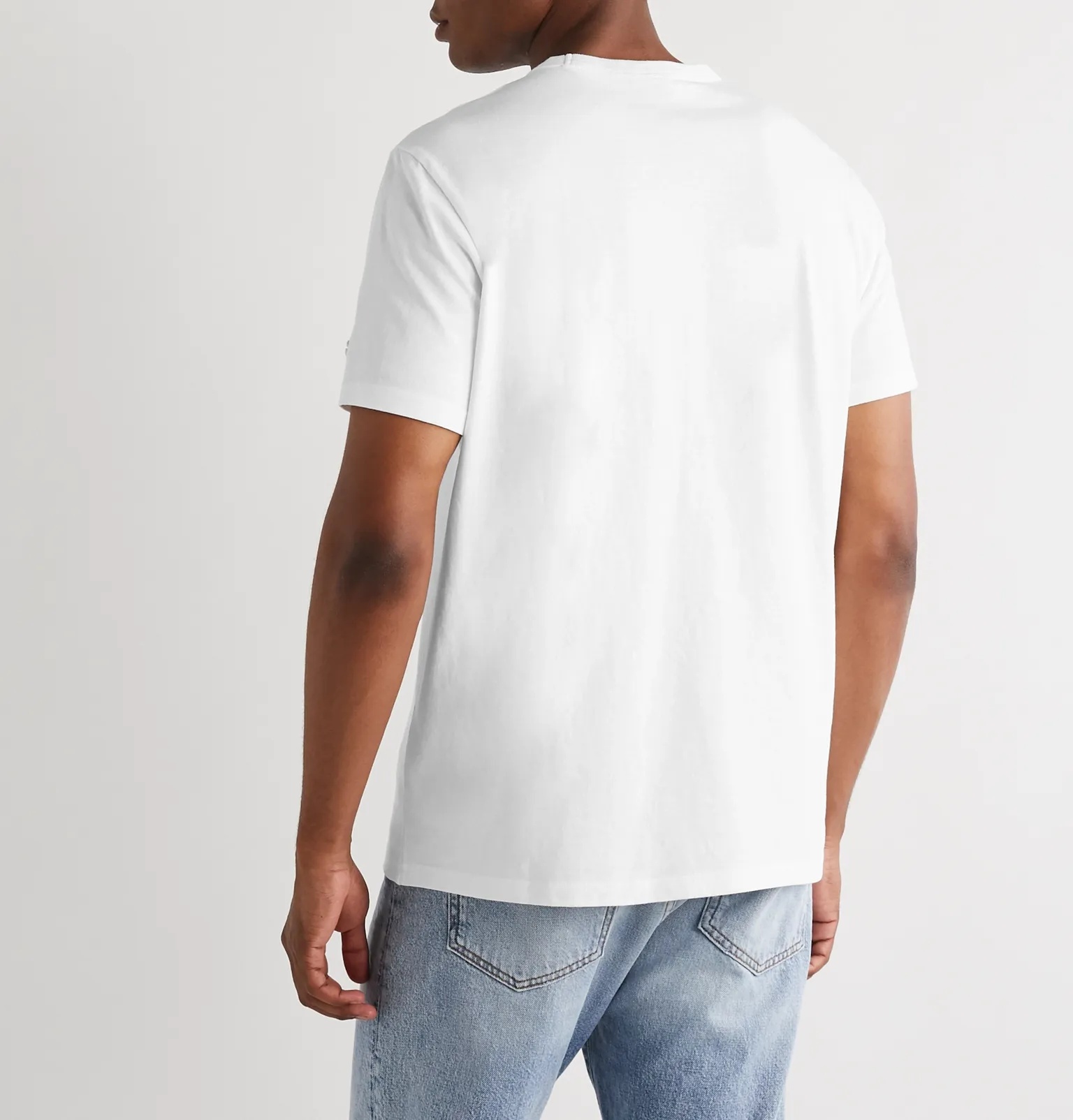 Logo-Embroidered Mélange Cotton-Blend Jersey T-Shirt - 9