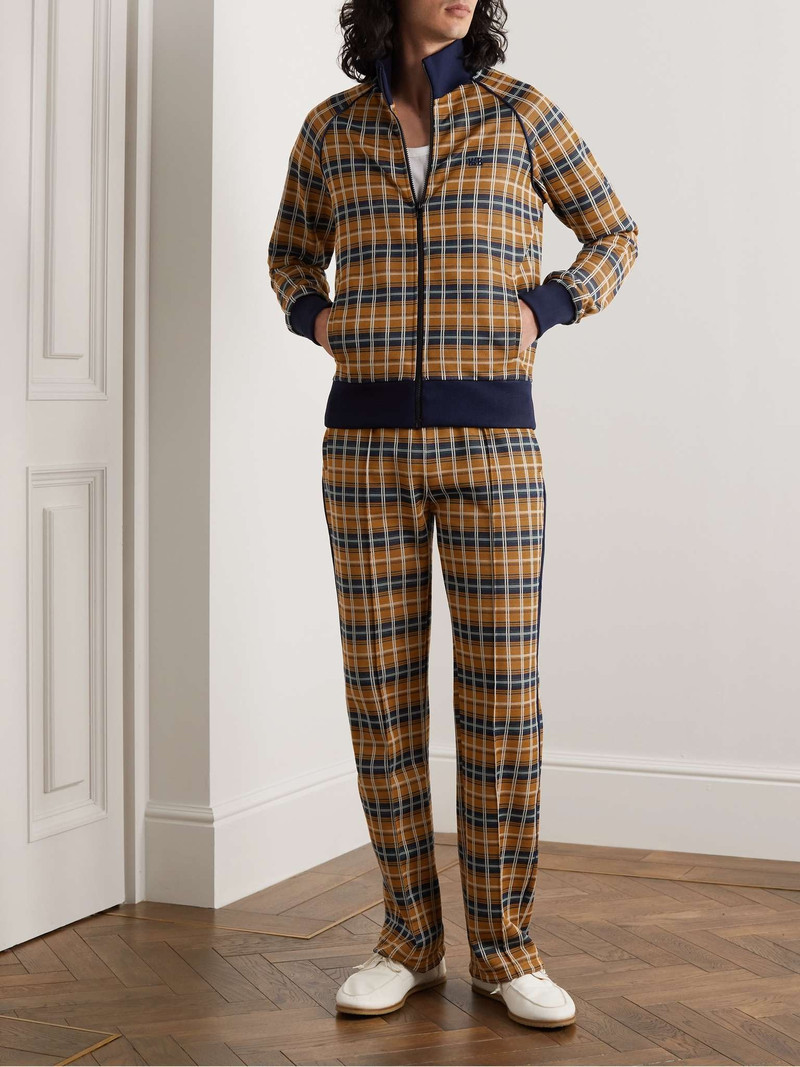 WALES BONNER Straight-Leg Checked Recycled-Jersey Track Pants outlook