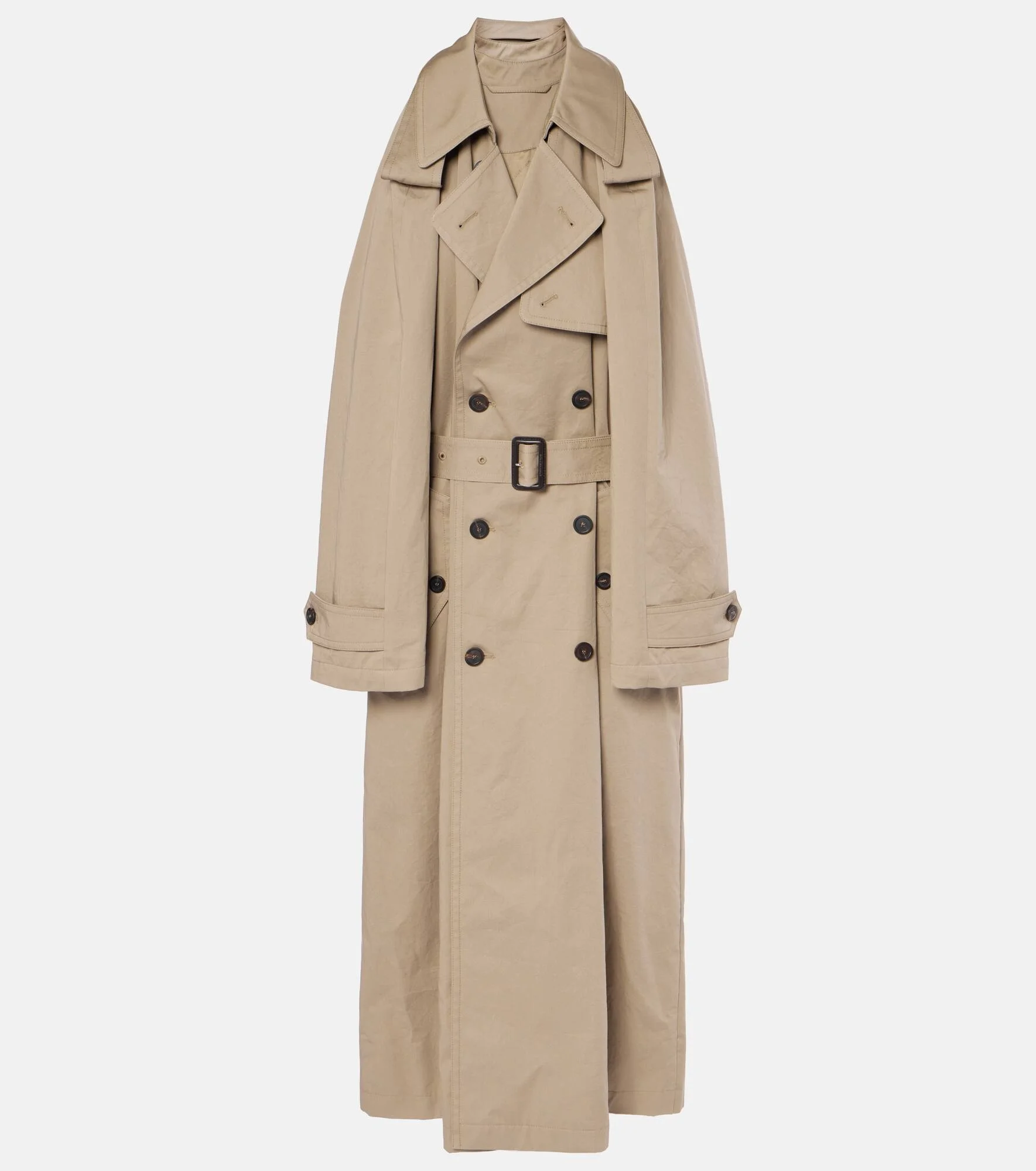 Suspended Trench cotton twill midi dress - 1
