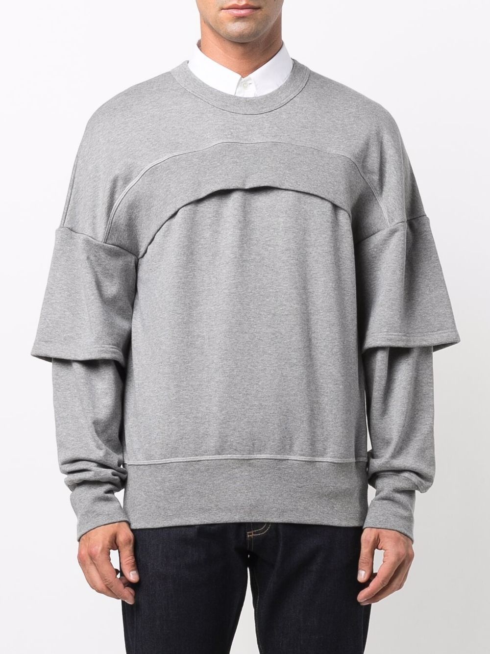 layered logo-print sweatshirt - 4