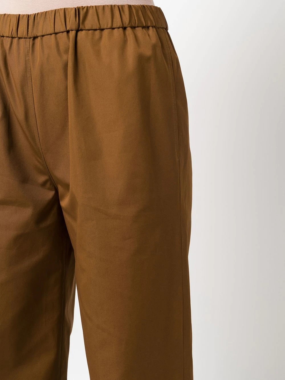 elasticated-waist slip-on palazzo trousers - 5